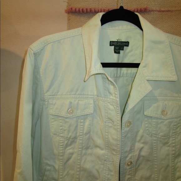 Lauren Jeans Company Mint Green Button Up Jean Jacket